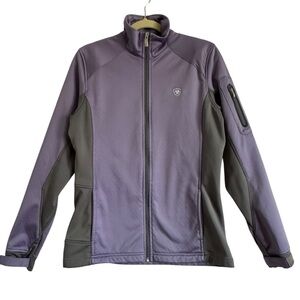ARIAT SOFTSHELL COLD SERIES PURPLE FLEECE LINED ZIP UP JACKET SIZE SMALL
